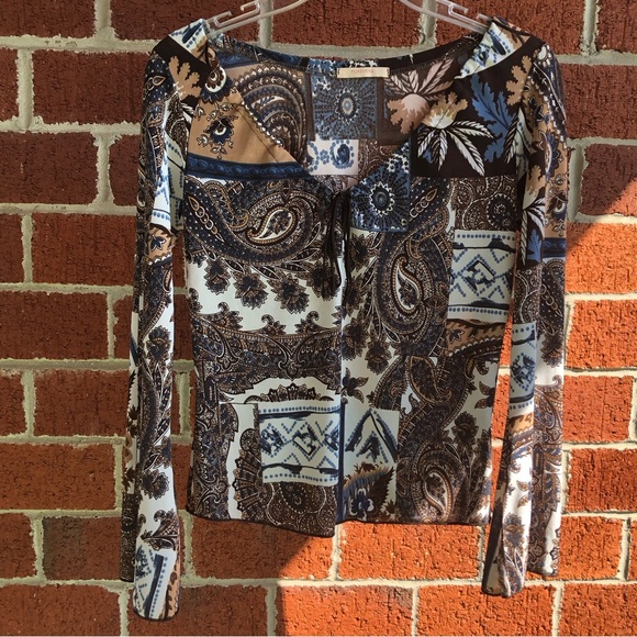 087- Forever 21 scoop neck, long sleeve top, size S - Picture 7 of 10